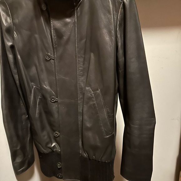 KA Seventh for All Mankind Black Leader Jacket - Picture 2 of 10